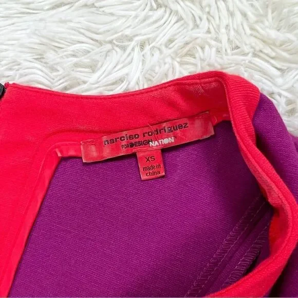 Narciso Rodriguez Design Nation Purple Red Knit Fitted Shift Dress Size XS - Picture 6 of 7